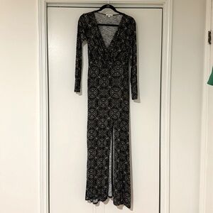 Long dress with mid thigh slit, size M